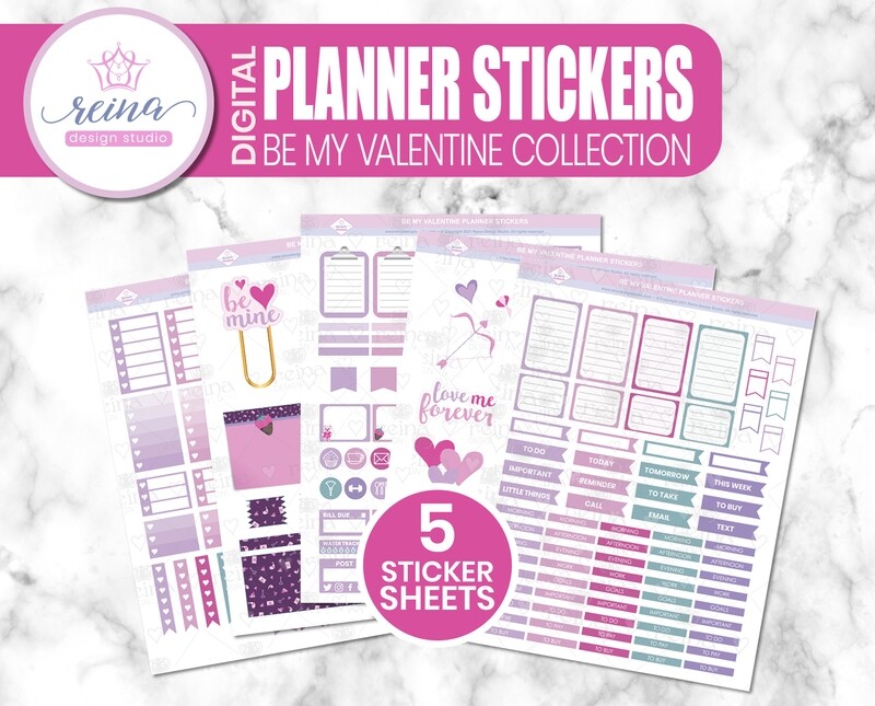 Digital Planner Stickers | Be My Valentine