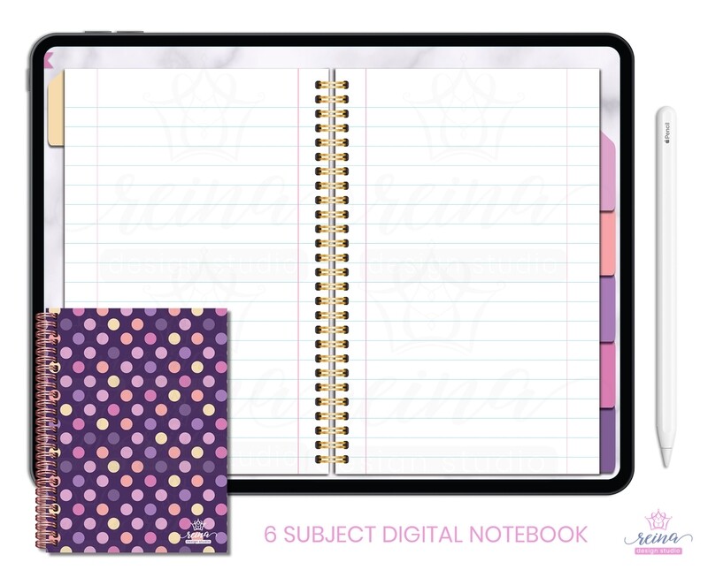 6 Subject Digital Notebook | School Days Collection