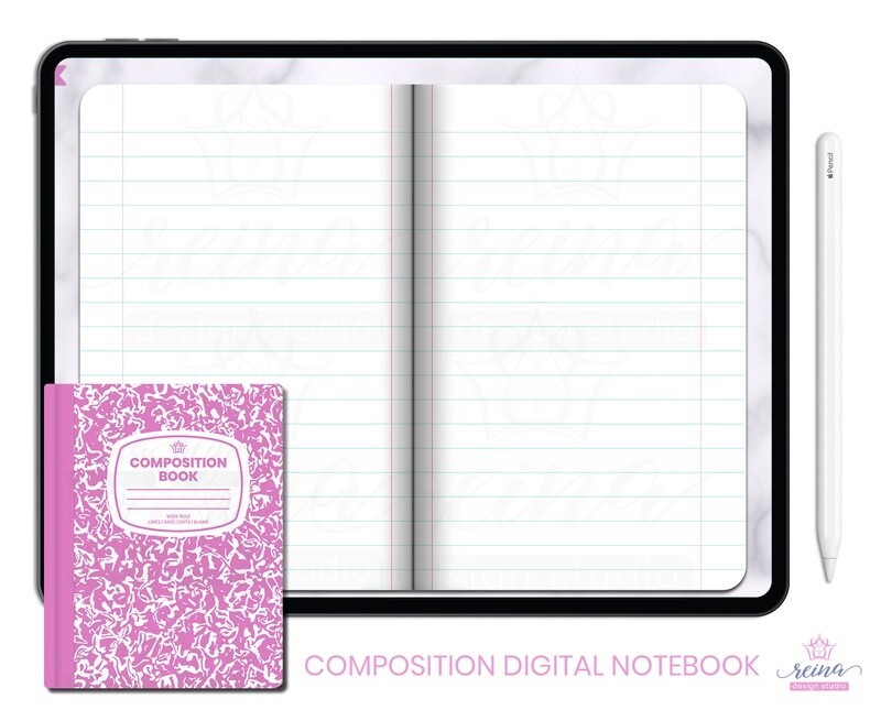 Composition Digital Notebook | Pink | School Days Collection