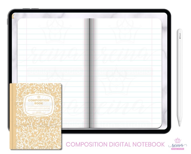 Composition Digital Notebook | Yellow | School Days Collection