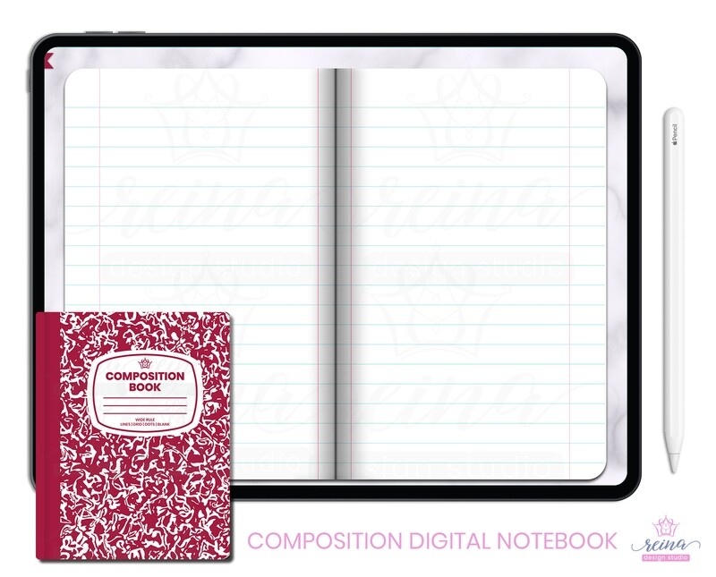 Composition Digital Notebook | Red | Holly Jolly Collection