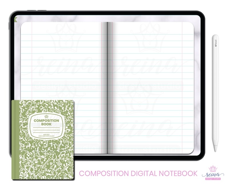Composition Digital Notebook | Green | Holly Jolly Collection