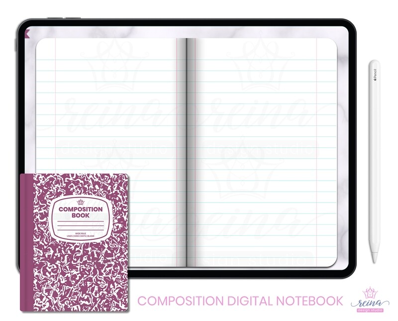 Composition Digital Notebook | Plum | Coffee Time Collection
