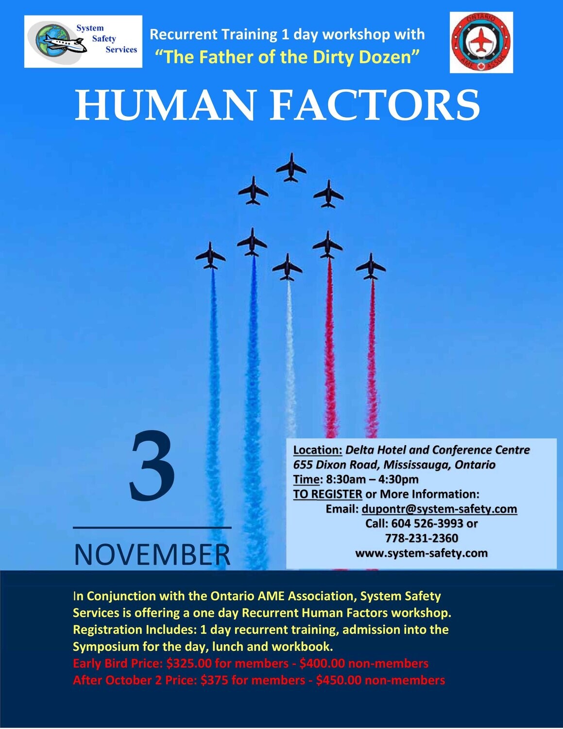 Human Factors Workshop - Ontario November 3