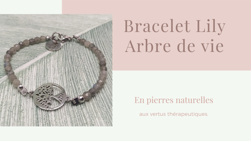 Bracelet LILY - Labradorite et Arbre de vie