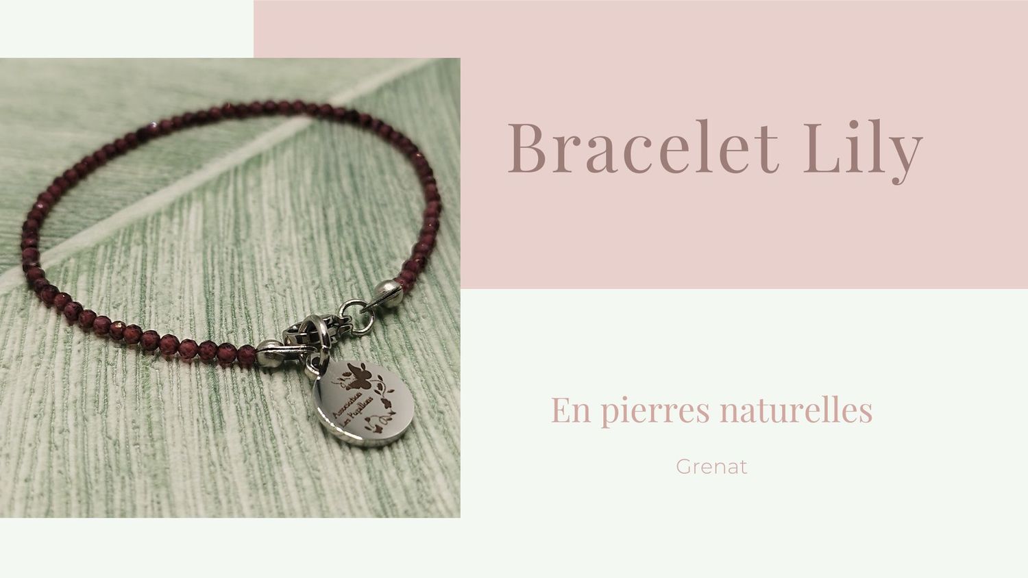 Bracelet LILY  - Grenat