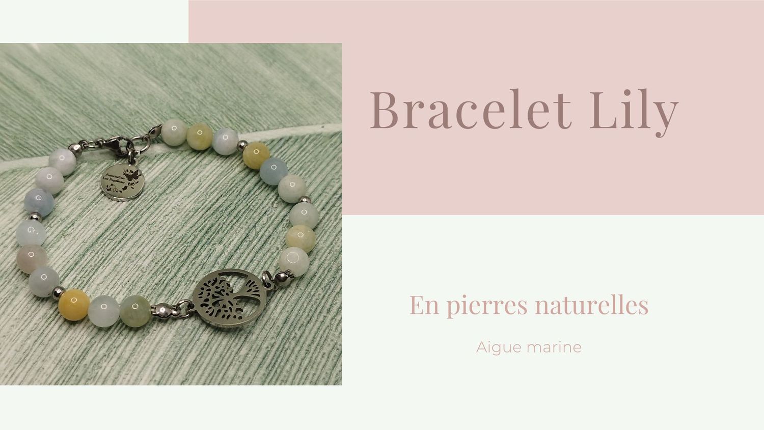 Bracelet LILY  - Aigue marine
