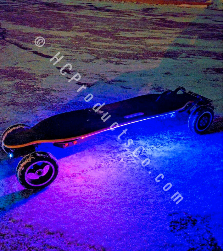 Bluetooth Controlled Double Strip Light Kit For Skateboards 16 Million Colors