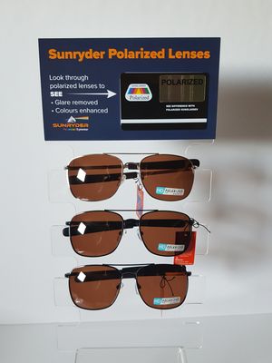 New Polarized Sports Wrap - Blue/White