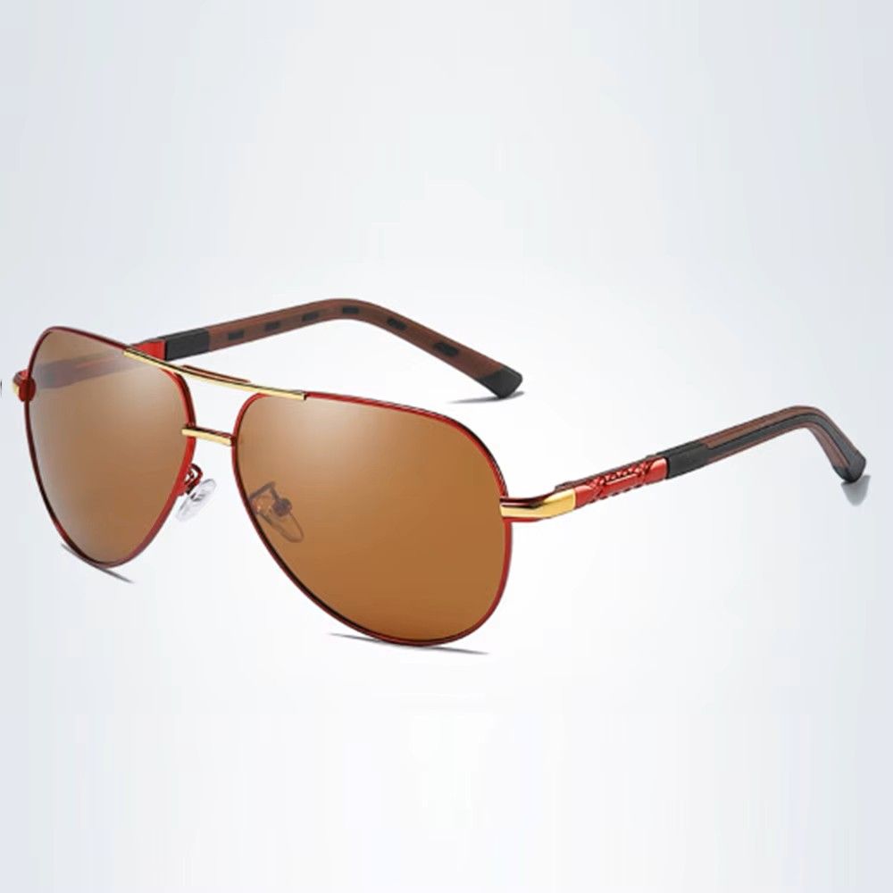 Teardrop Polarized Aviator - Brown