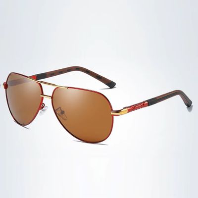 Teardrop Polarized Aviator - Brown