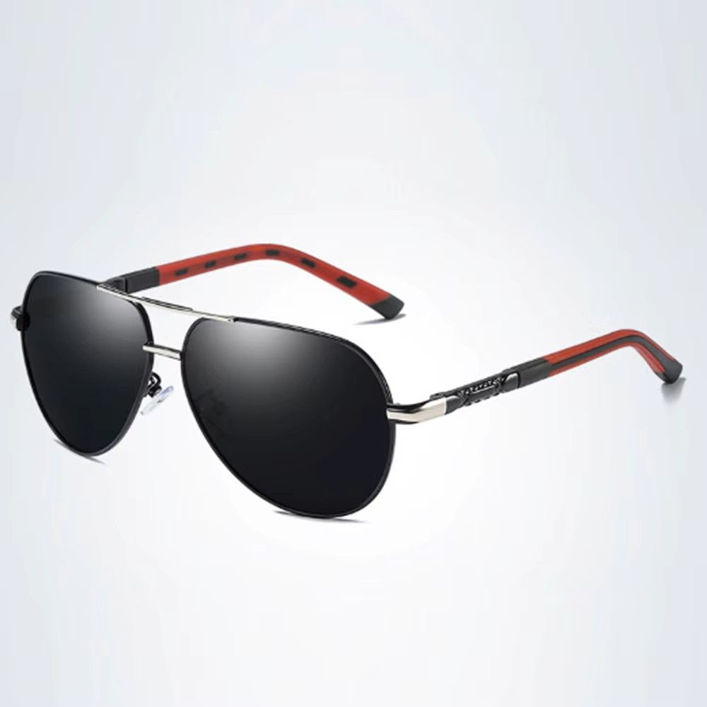 Teardrop  Polarized Aviator - Black