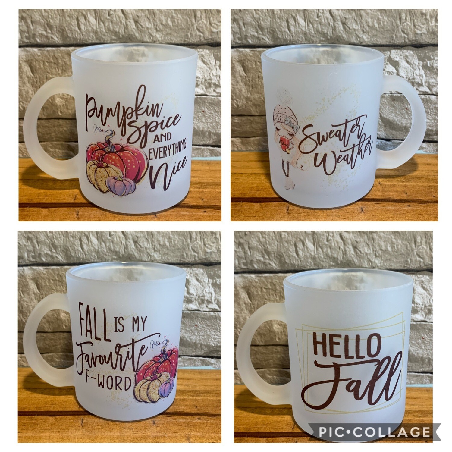 Fall Frosted Mugs