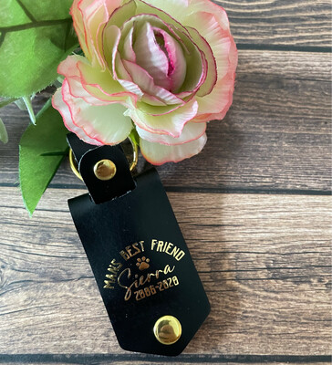 Leather Photo Keychain