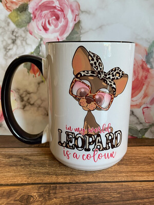 Leopard Print Character Mugs