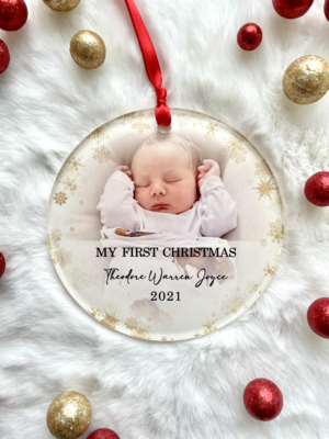 My First Christmas (photo ornament)
