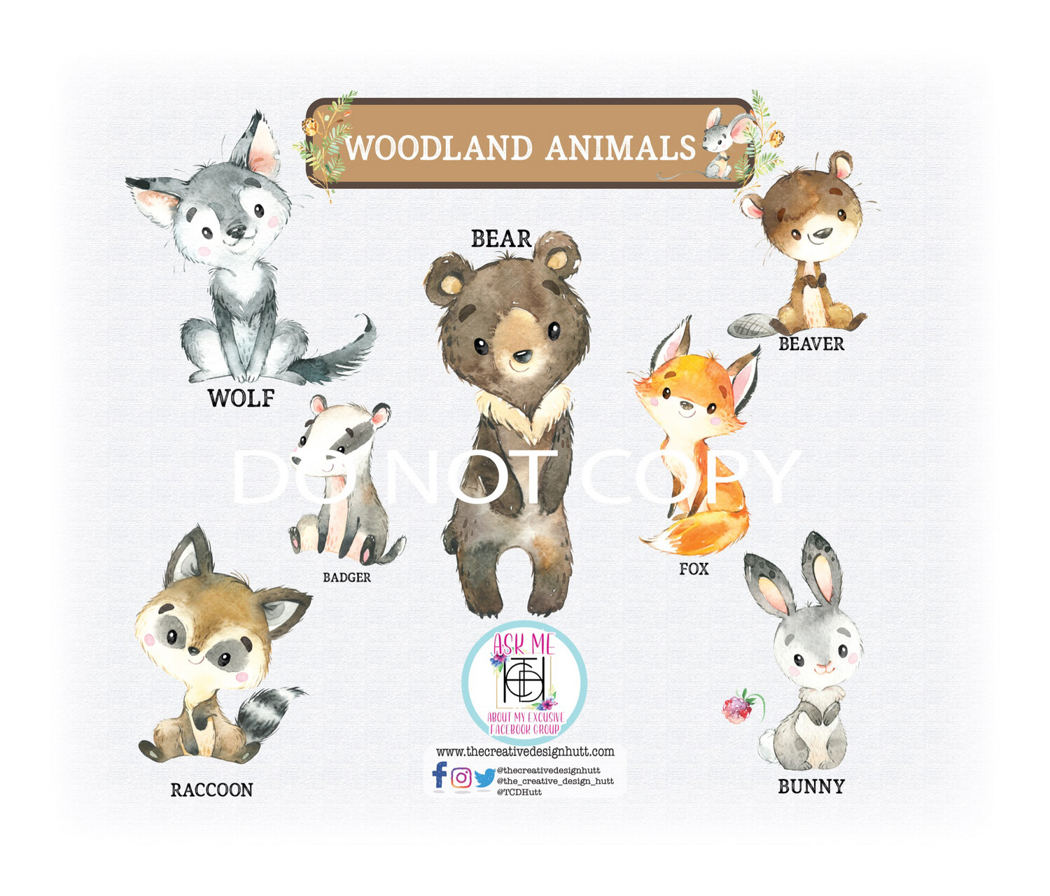 Milestone Blanket, Theme - state animal in the text field below: Woodland