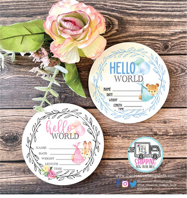 Birth Announcement Ceramic Disks