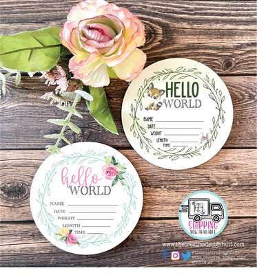 Birth Announcement Ceramic Disks