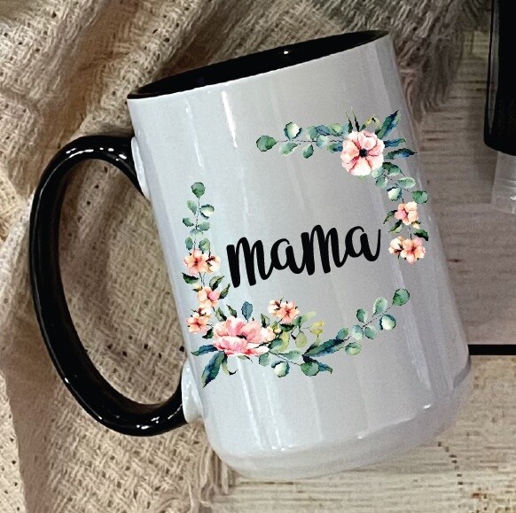 Floral wreath mug