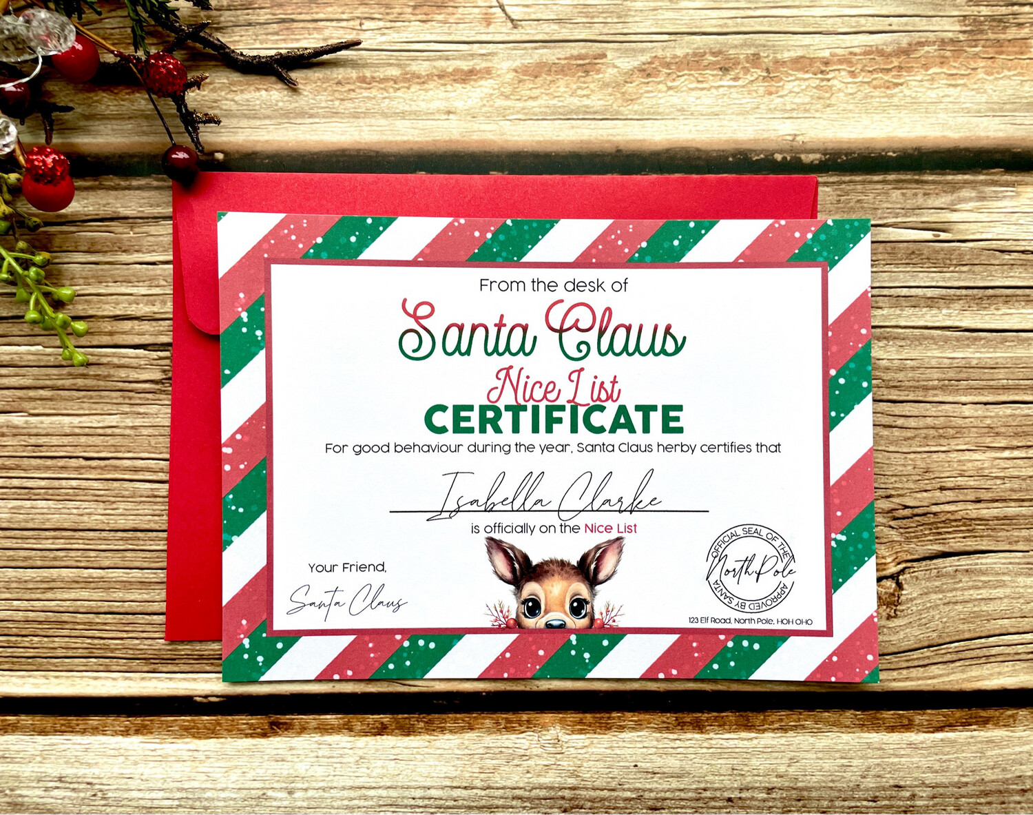 Nice List Certificate
