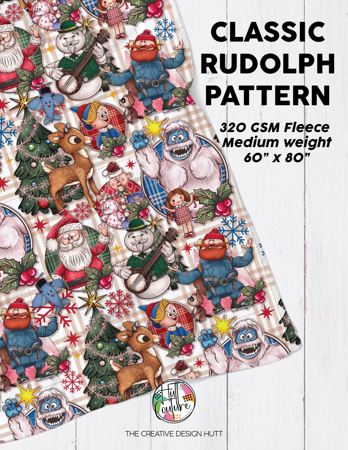 Christmas Fleece Blankets, Print: Classic Rudolf