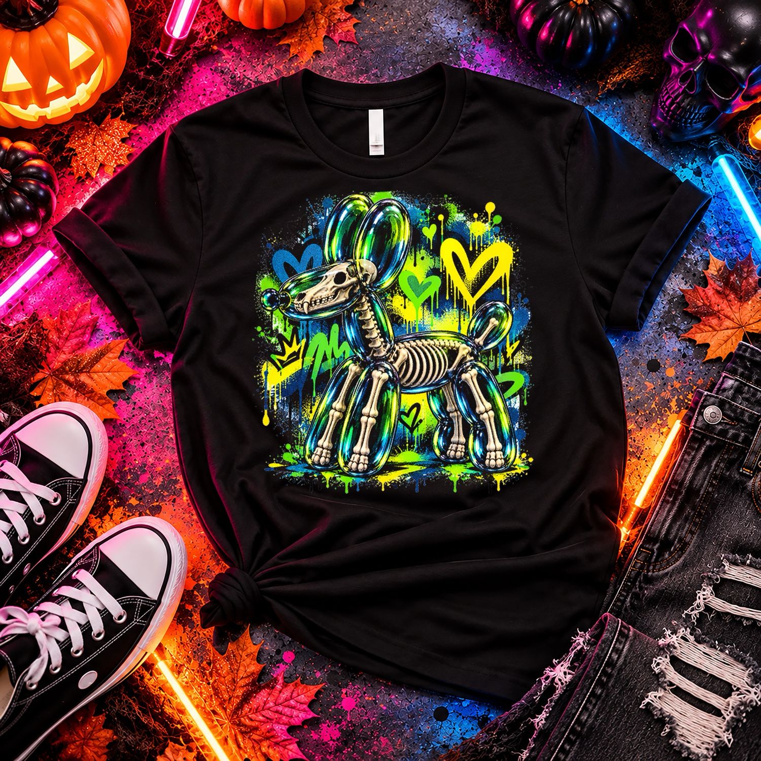 Skelly Balloon Dog Tee