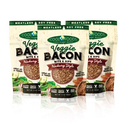 Veggie Bacon Bits & Dips - Hickory Style - 3 Pack Veggie Bacon Bits & Dips - Hickory Style - 3 Pack