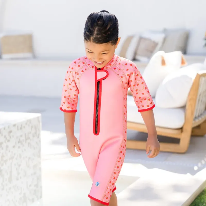 Big Cubs Shortie Wetsuit (ages 2-6 yrs) - strawberry fields