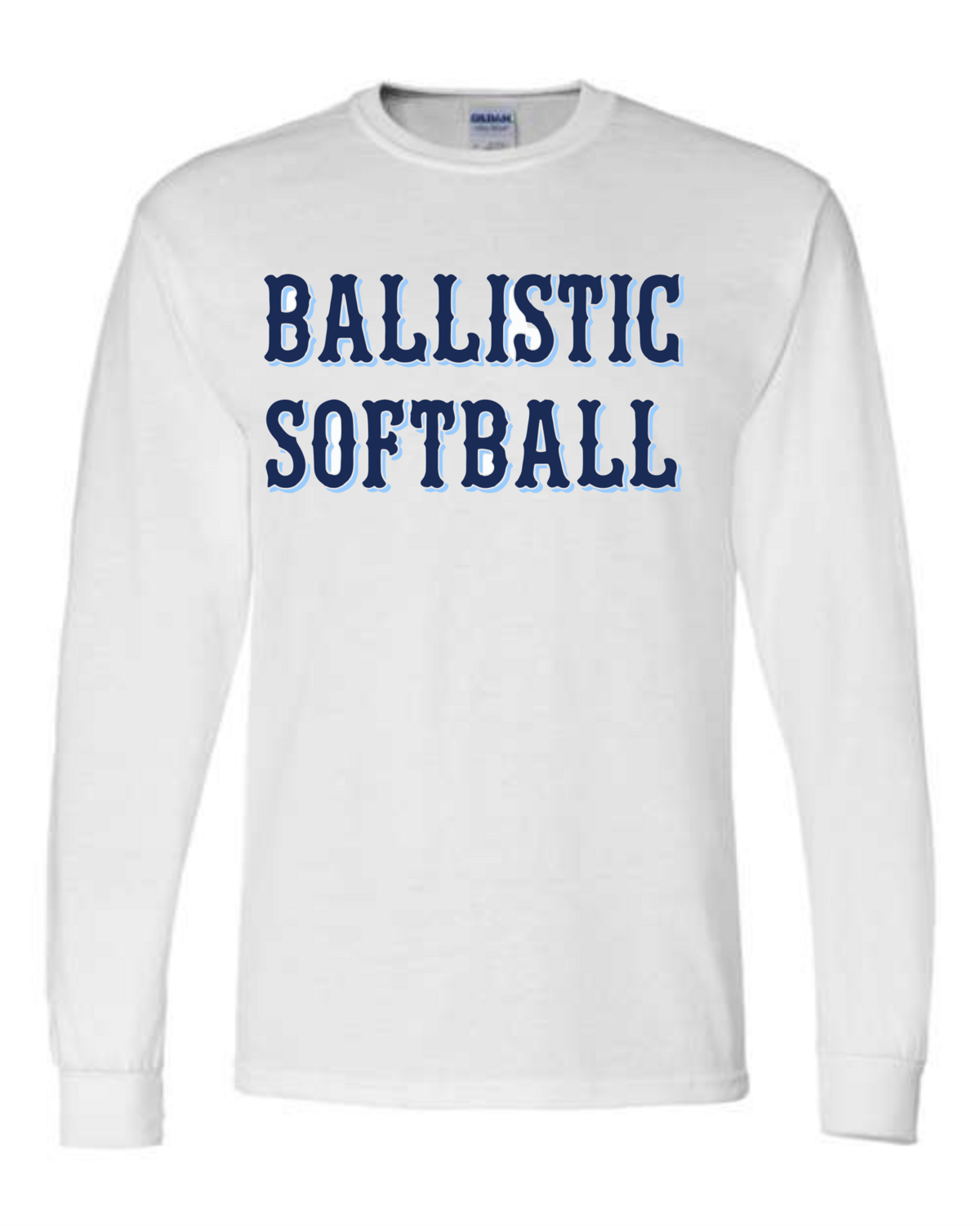 Ballistic Softball White Cotton Long Sleeve