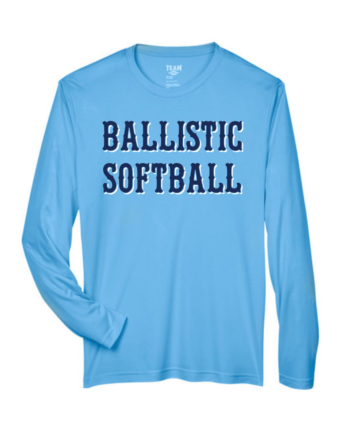 Ballistic Softball Columbia Blue DriFit Long Sleeve