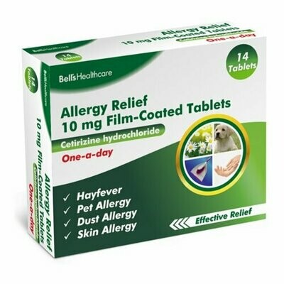 Bell's Healthcare Allergy & Hayfever Cetirizine 10mg 14 Tablets