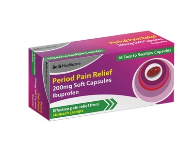 Bells Period Pain Relief 200mg Soft Capsules