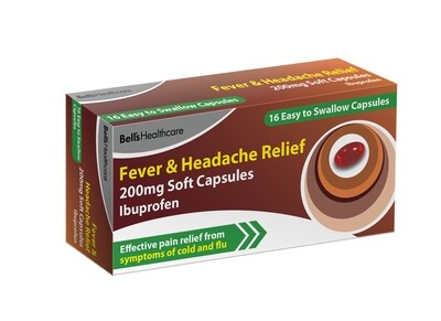 Bells Fever & Headache Relief 200mg Soft Capsules