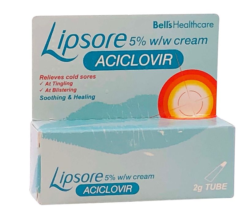 Bell's Healthcare Lipsore Aciclovir Cold Sore Cream 5% (SRP)