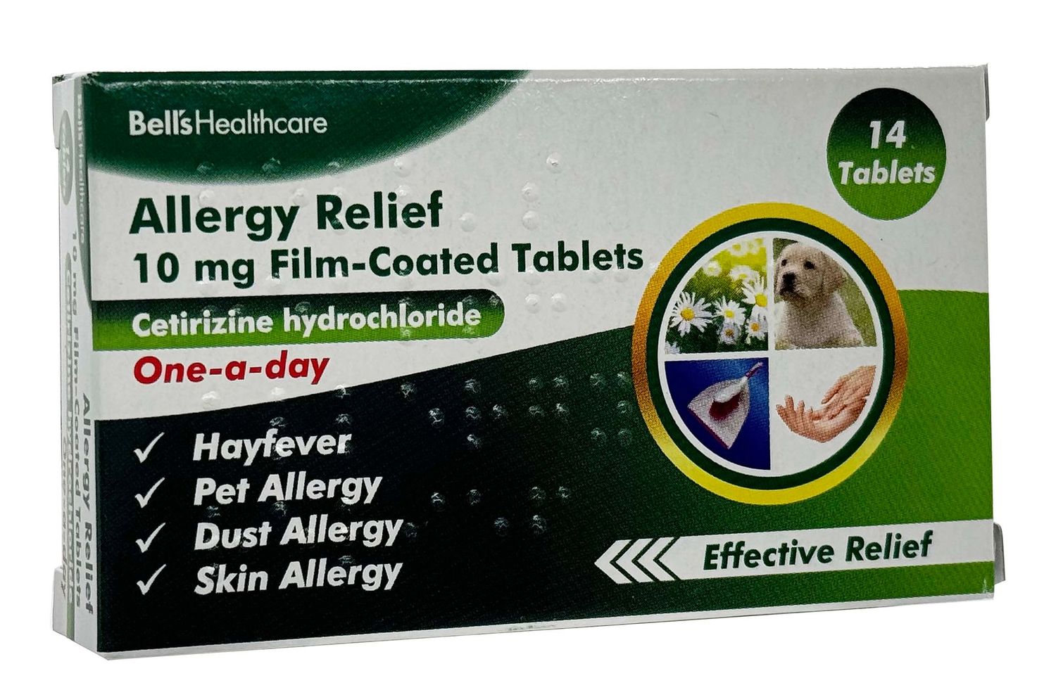 Bell's Healthcare Allergy Relief 10mg Film - Coated Tablets (Cetirizine Hydrochloride) 14s