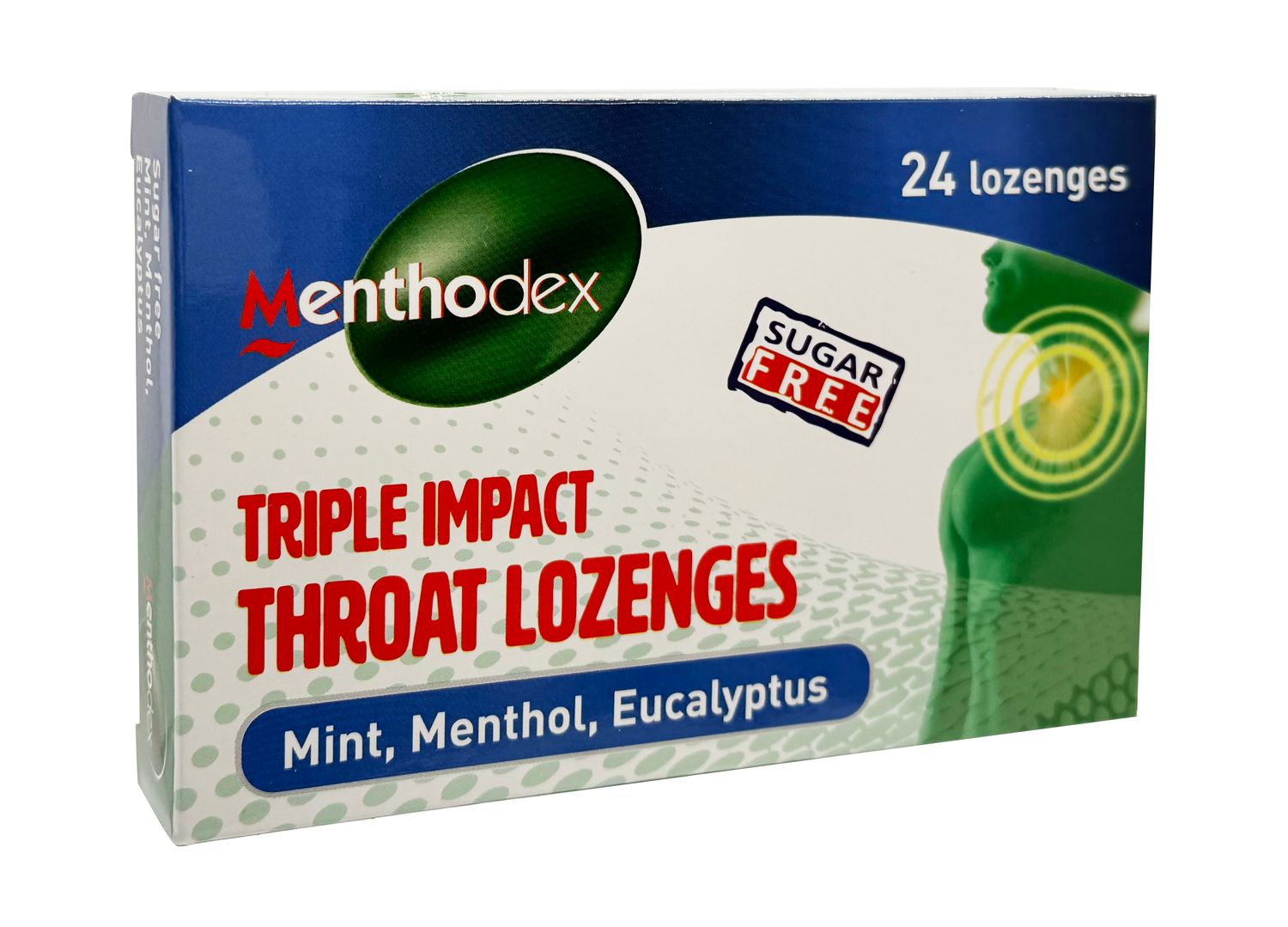 Menthodex Sugar Free Throat Lozenges Mint Menthol & Eucalyptus