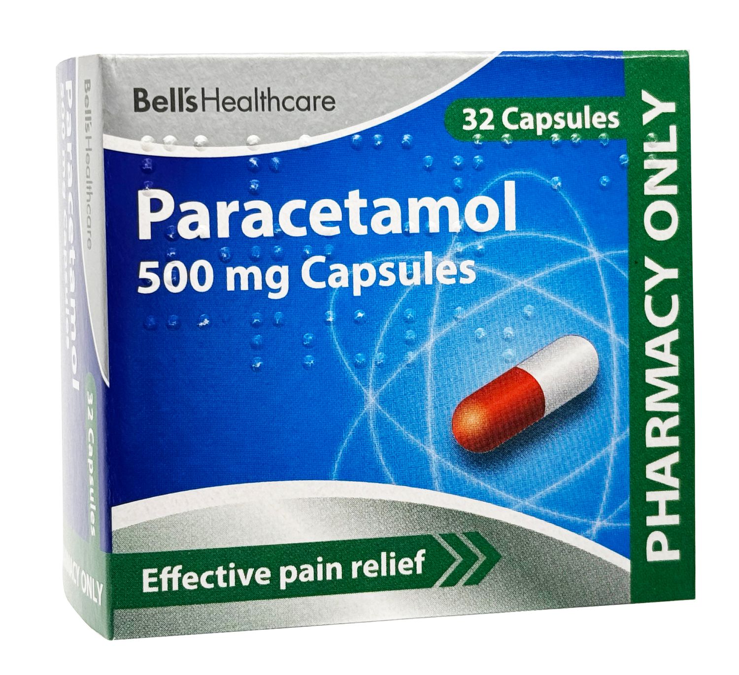 Bells Healthcare Paracetamol 500mg Capsules x 32's Pharmacy only