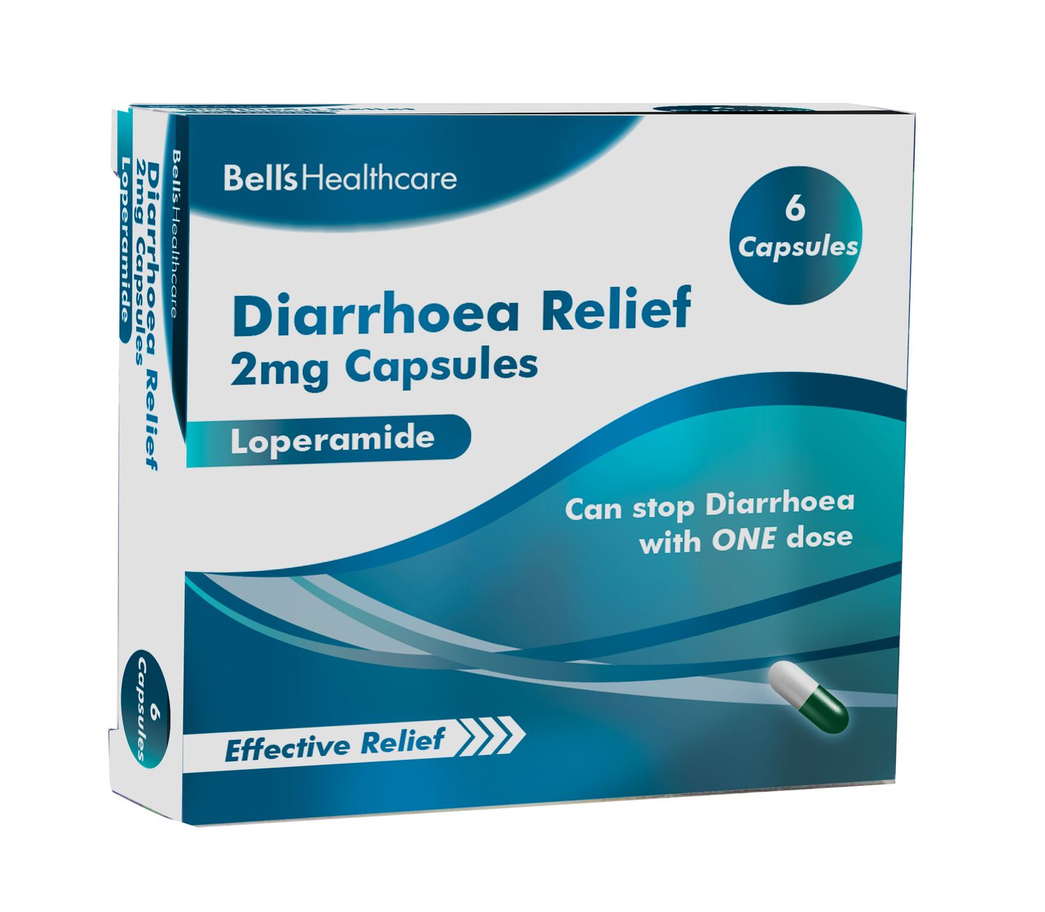 Bell's Healthcare Diarrhoea Relief 2mg Capsules (Loperamide) 6s