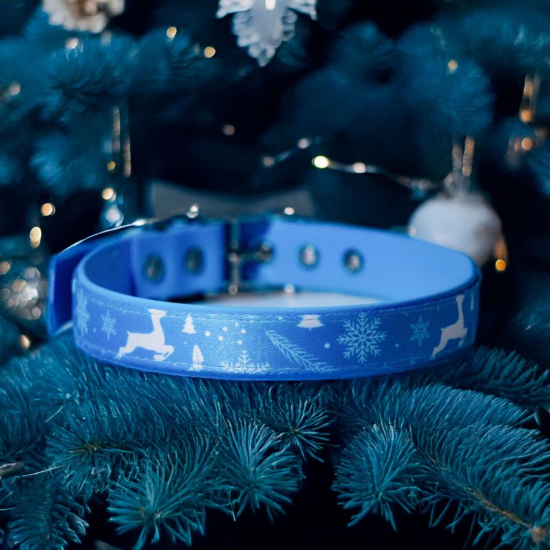 En stock - collier Noël en bleu En stock - collier Noël en bleu