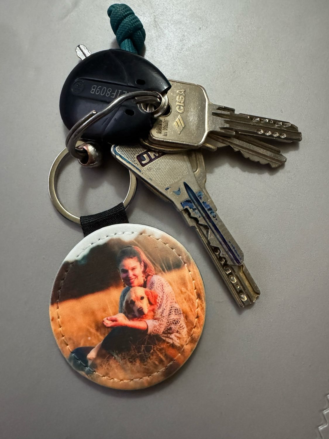 Porte clé simili cuir personnalisable