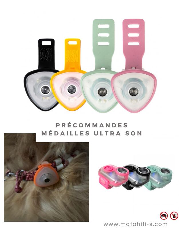 Médailles ultra son anti tiques et puces Médailles ultra son anti tiques et puces