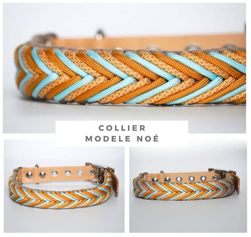 Collier Noé miel et bleu ciel 