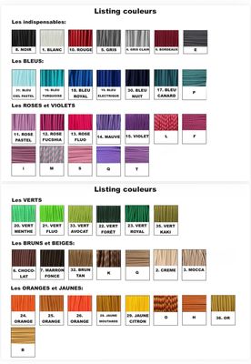 Listing couleurs