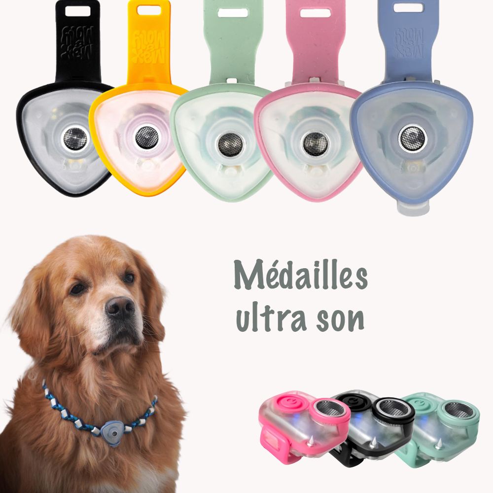Médailles ultra son anti tiques et puces