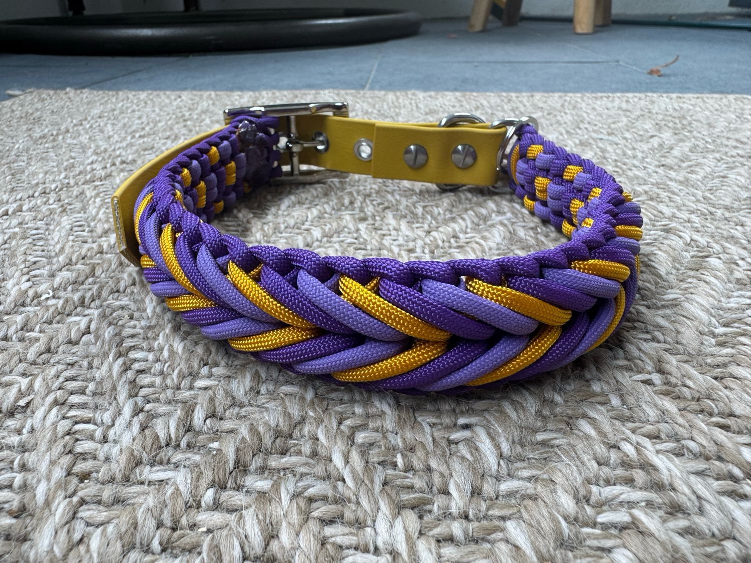 Collier Vahiné - violet et moutarde   