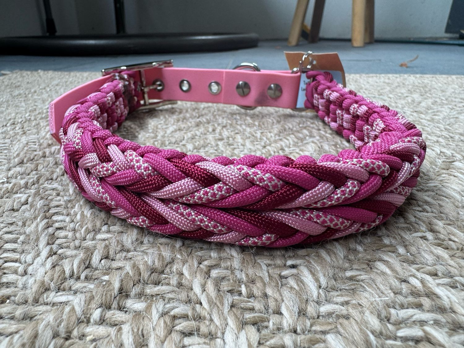 Collier Reao - rose framboise et bordeaux 