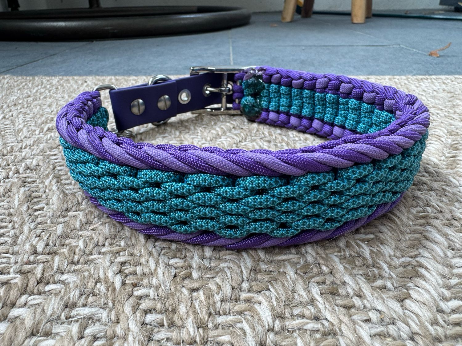 Collier Monamona - violet et bleu