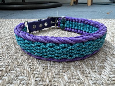 Collier Monamona - violet et bleu
