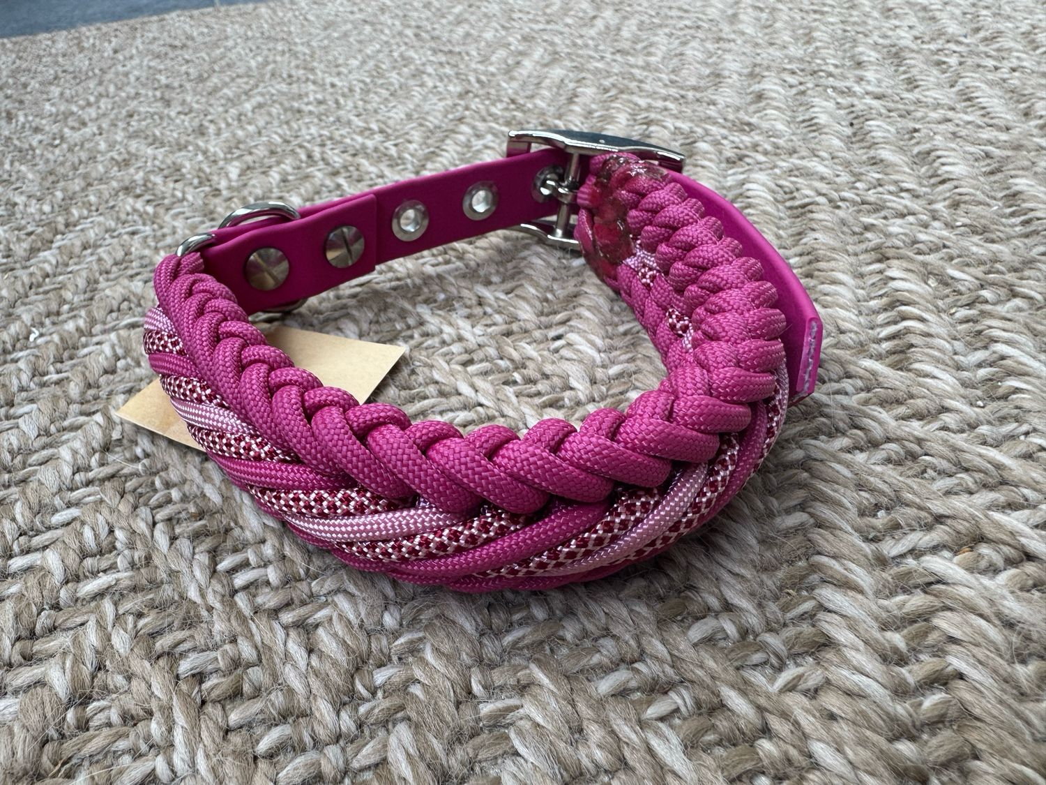 Collier Tahiti - rose framboise 